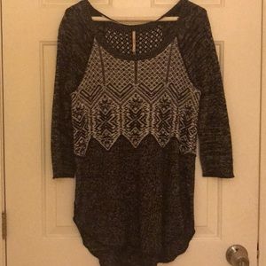 Free People Fair Isle Long Sweater